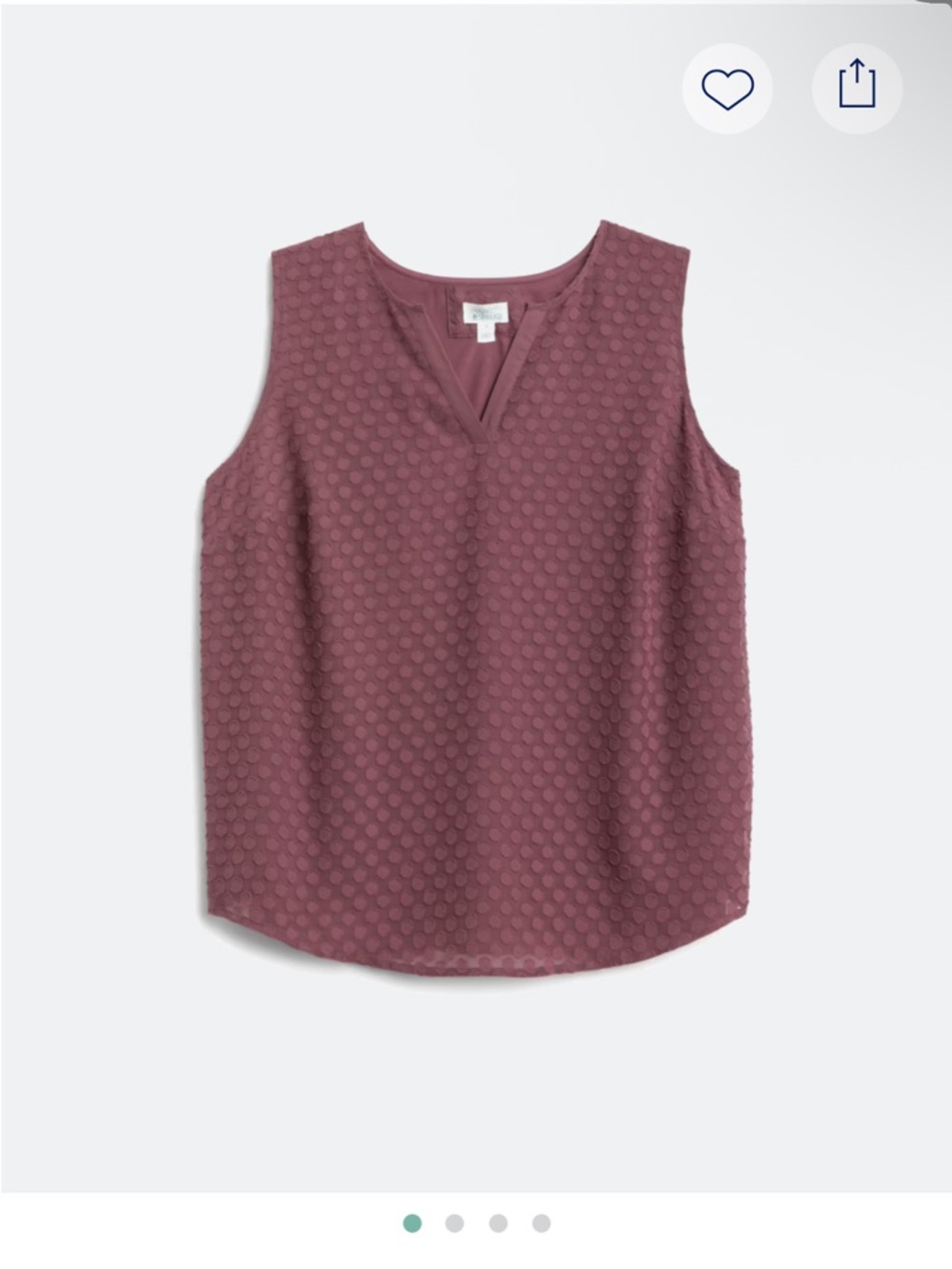 Market & Spruce Sleeveless Textured V-Neck Camisole - Mauve